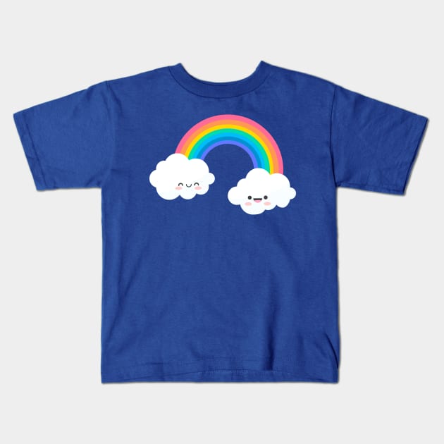 Super Kawaii Rainbow Kids T-Shirt by machmigo